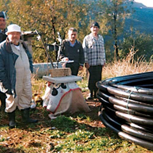 Installation of water pipes