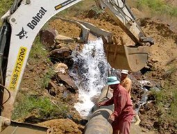 Build Cement Canals (220m) and Water Pipes (100m) 